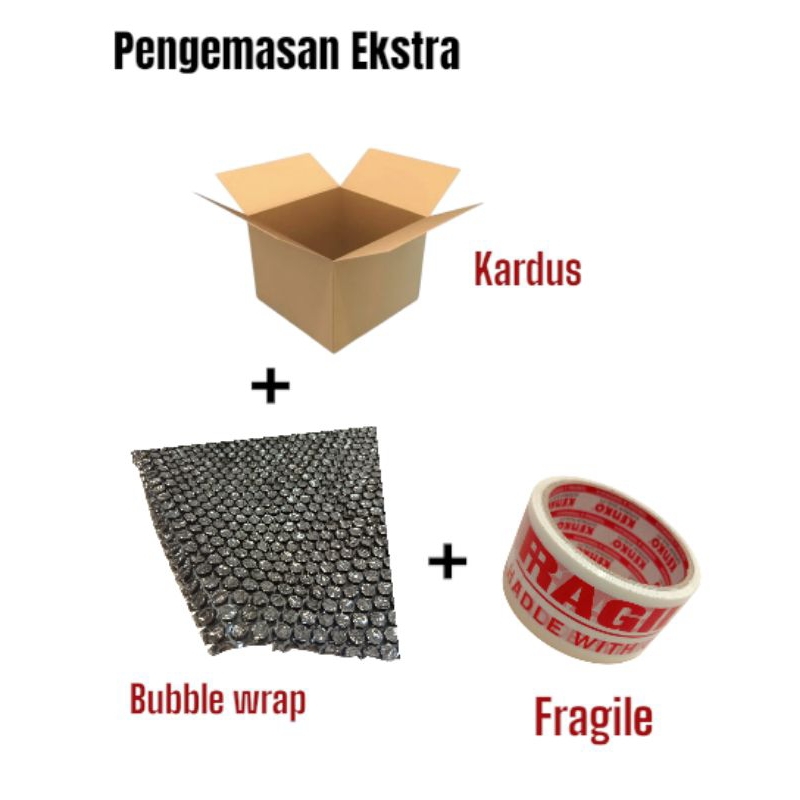 

Pengemasan packing tambahan ekstra karton bubble wrap