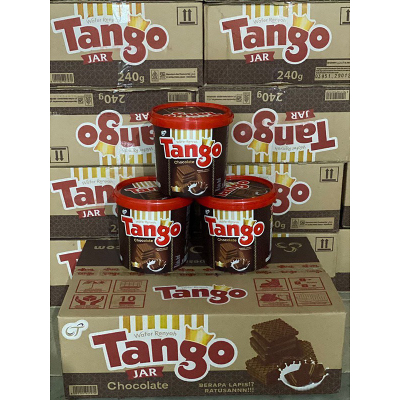 

(1 Dus Isi 6 Toples) Tango Waffle Jar Kaleng Choco Hazelnut 6x180 gr 1 KARTON Dus