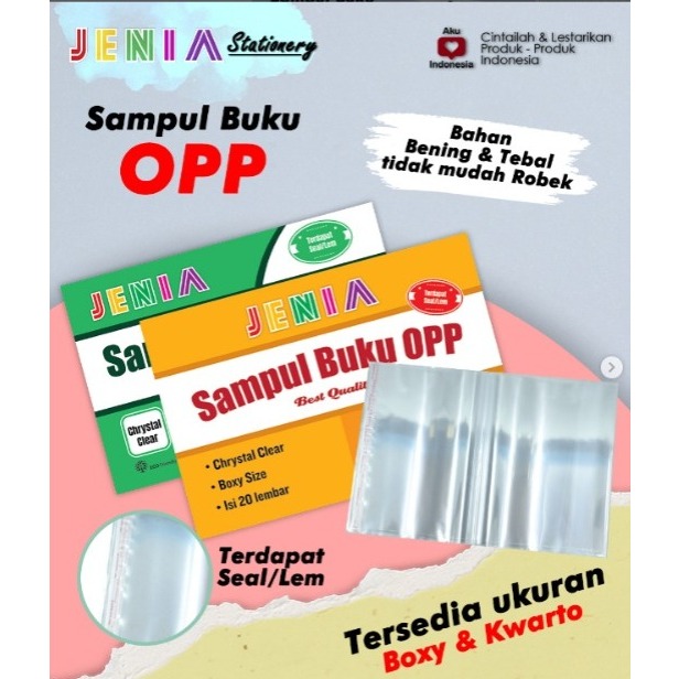 

(Pack=20 Lembar) Sampul Plastik Ukuran BOXI(18x25cm) OPP Jenia
