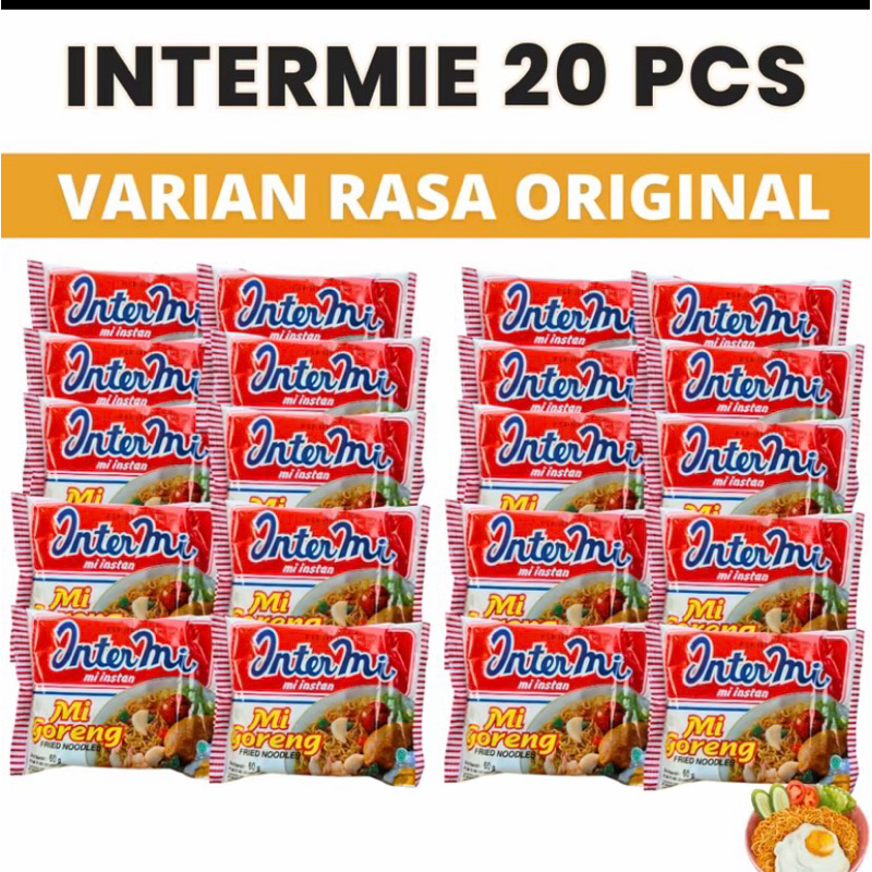 

Mie Intermie Goreng Pedas original 20pcs Mie instan