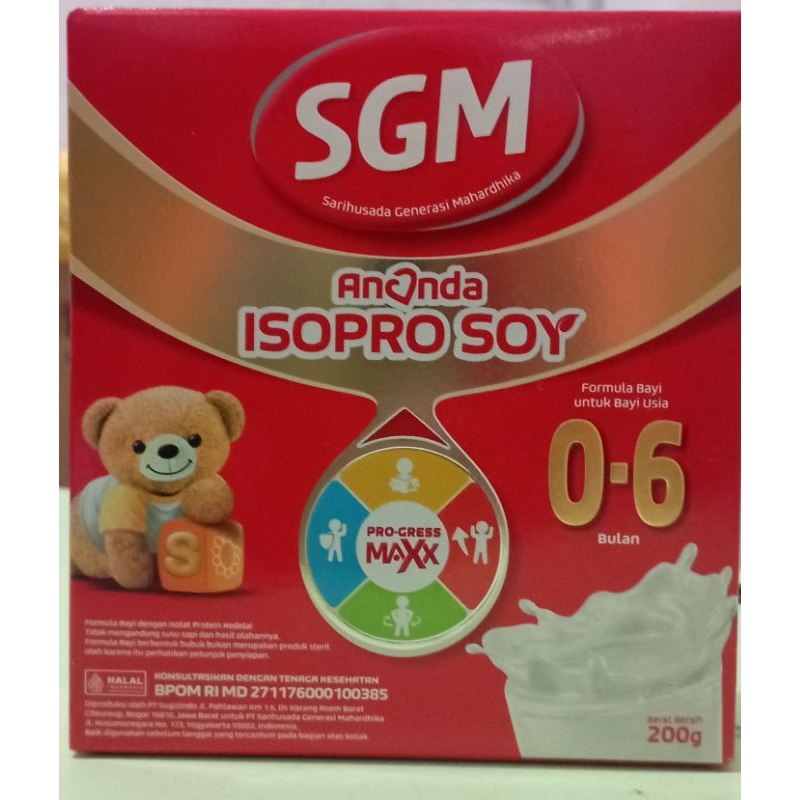 Sgm Ananda Isopro soya 0-6 bulan 200gr
