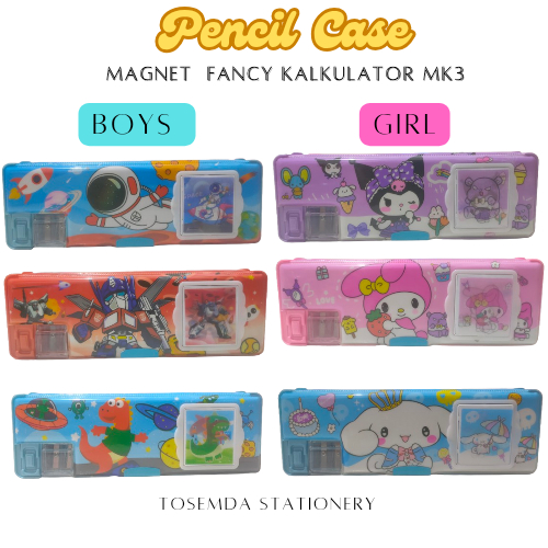 

Kotak Pensil / Tempat Pensil Magnet Kalkulator MK3 / BOYS / GIRL / 1 Set