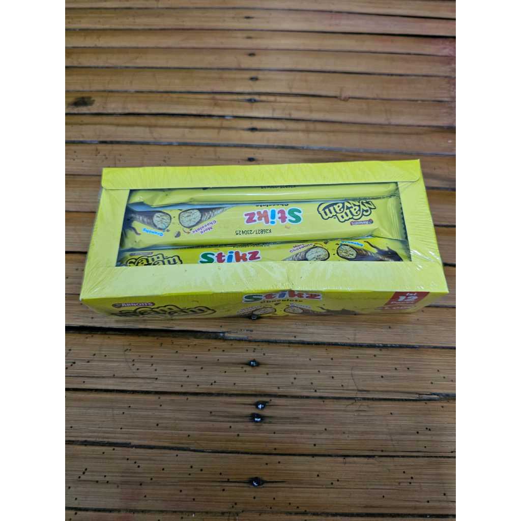 

Nyam Nyam Stikz Chocolate Biskuit Stik Lapis Cokelat 1 Pack 12 pcs 10gr