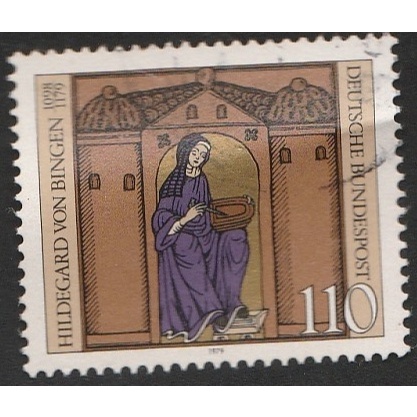 

A 11558 SATU BUAH PRANGKO JERMAN NOMINAL 110 PFENNIG TEMA HILDEGARD VON BINGEN 1098-1179 DENGAN KONDISI SUDAH ADA CAP