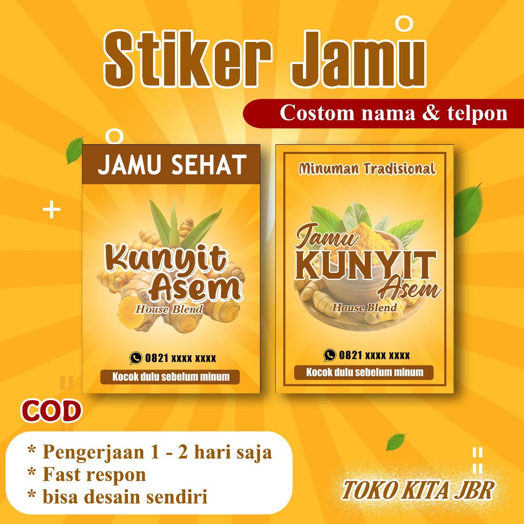 

STIKER LABEL MINUMAN BOTOL JAMU CROMO / VINY SUSU / TAHAN AIR