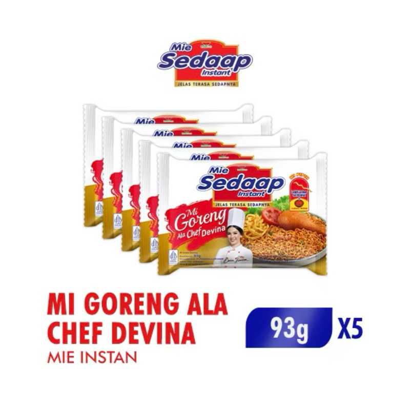 

Sedaap Mie Goreng Ala Chef Devina 93 Gr Isi 5 pcs