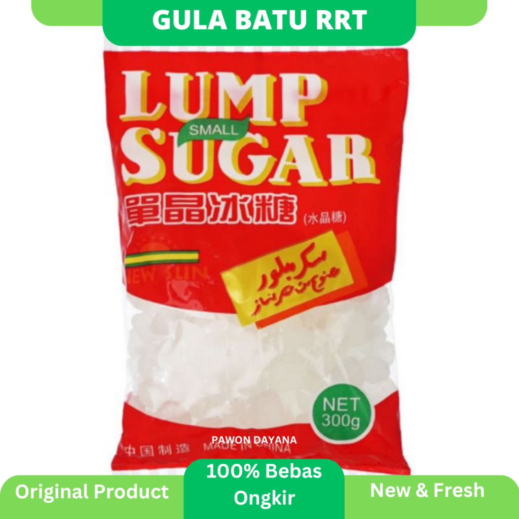 

Gula Batu Import / Gula Batu Lump Sugar 400gram / Gula Batu Rock Candy 400gr / Gula Batu RRT