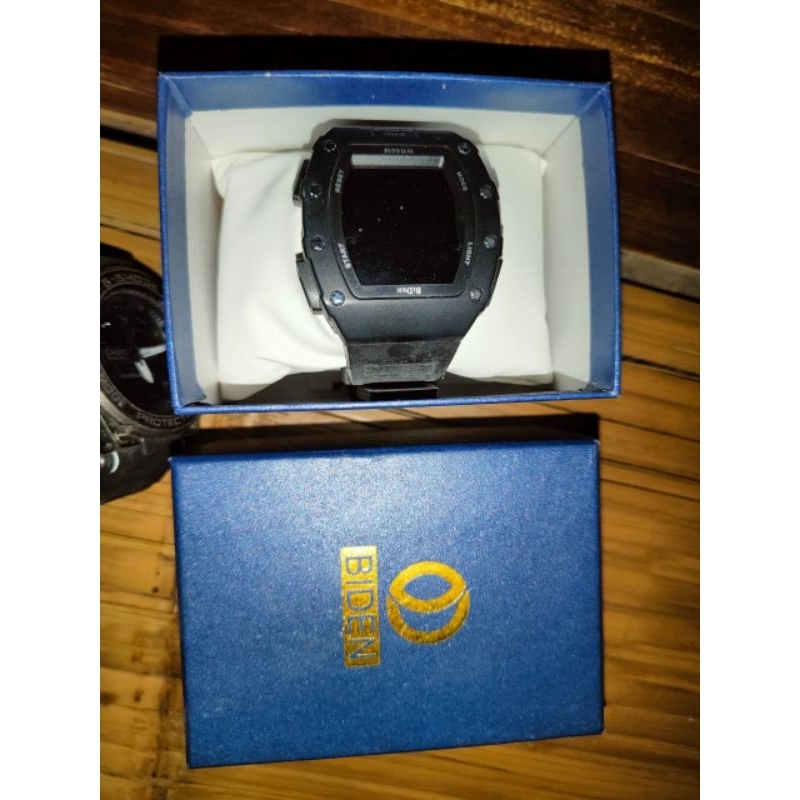 Biden Jam Tangan Pria Hitam&g-shock ori