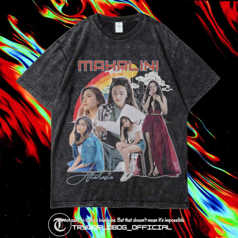 TRYWORLDBDG OFFICIAL "MAHALINI" KAOS OVERSIZED | KAOS WASHED | STONE WASH | OVERSIZED T SHIRT | KAOS