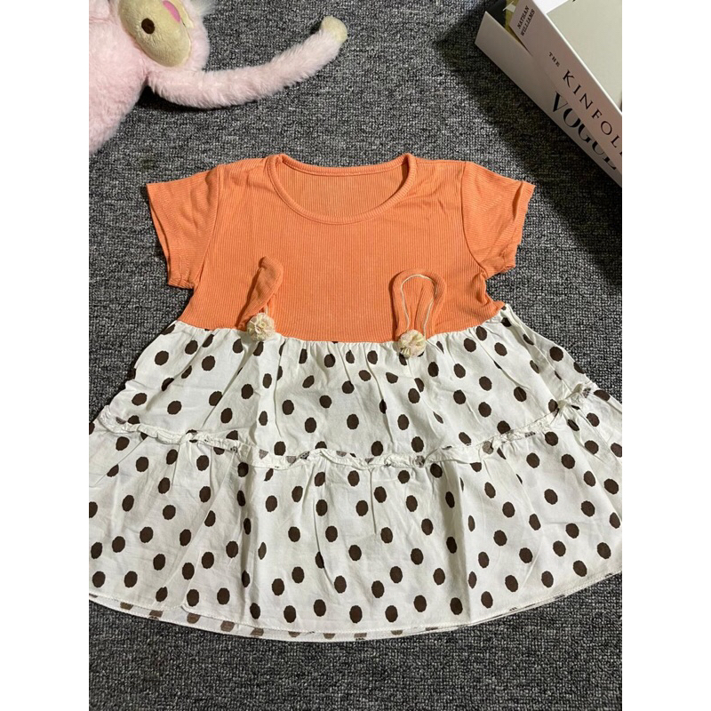 dress polkadot anak perempuan