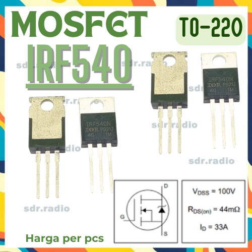 IRF540N ASLI ORIGINAL (1 BUAH) IRF540 ORI IRF 540 Mosfet IRF540 IRF 540N IRF 540 N