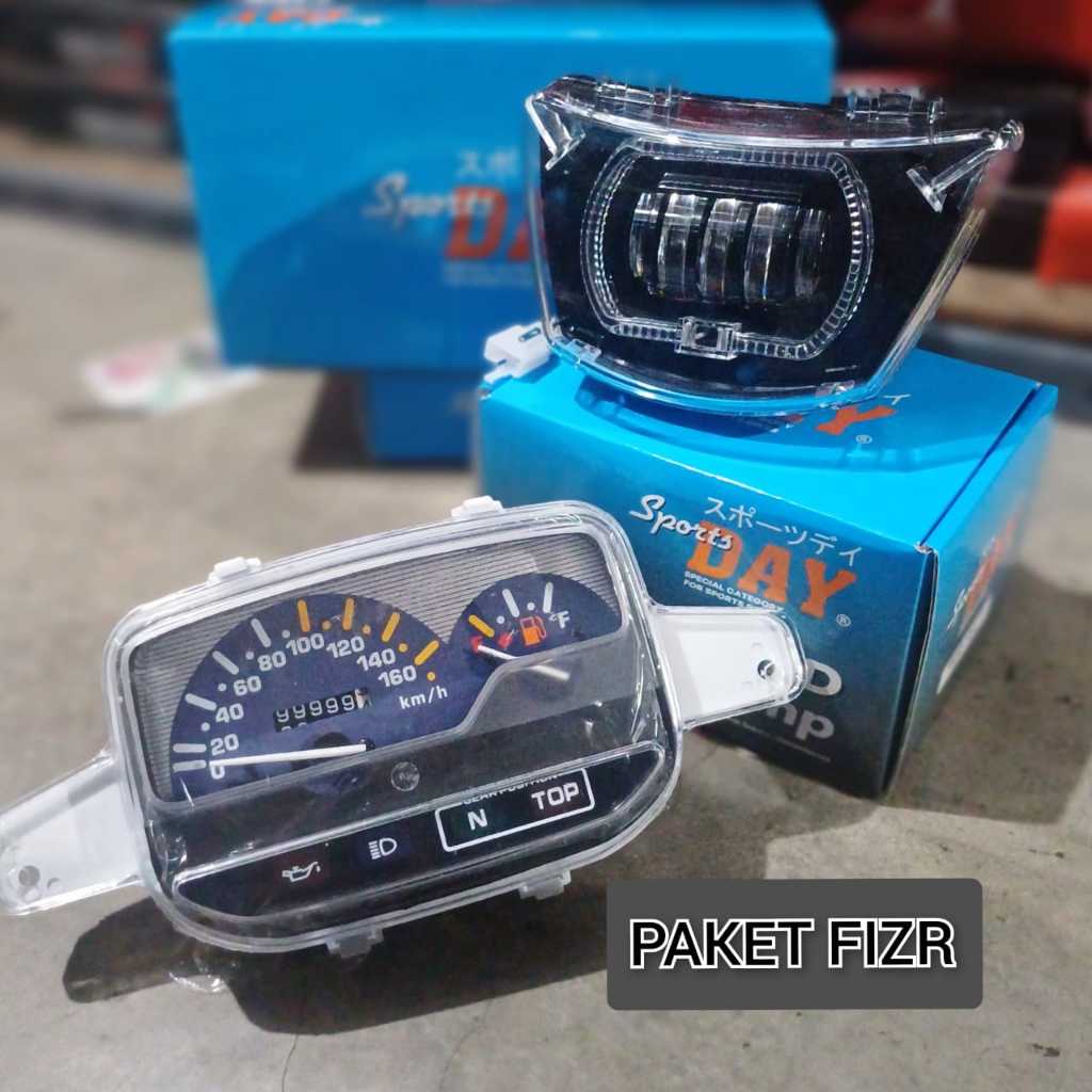 PAKET LAMPU DEPAN LED FIZR SPIDO SPEEDOMETER FIZR SET LAMPU LED SPORTSDAY