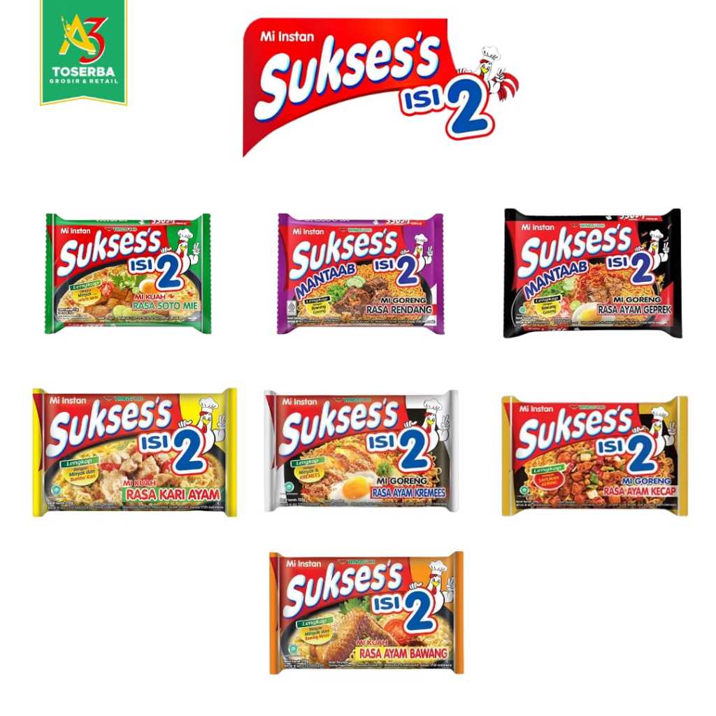 

Mie Sukses Isi 2 Mie instan Goreng & Kuah