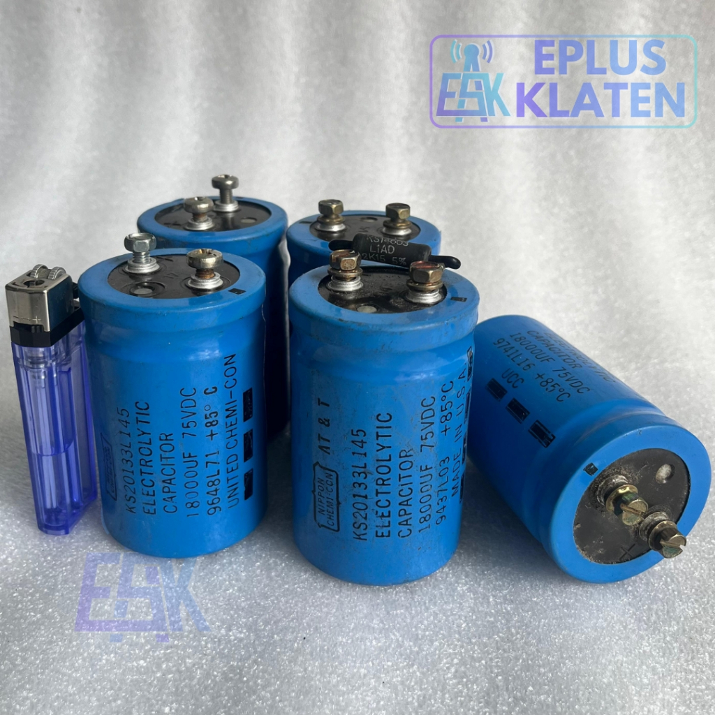 Elko Nippon USA 18000UF 75V Kapasitor Elco Original Capacitor 18000 UF - C132