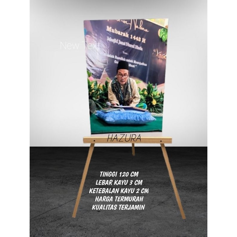 

PAKET LENGKAP BINGKAI + FOTO + STAND TRIPOD KAYU 120 CM EASEL WOODEN,: STANDING FOTO, KANVAS, LUKISAN, WHITEBOARD, CHALKBOARD, WEDDING, CONGRATULATION, PAPAN MENU CAFÉ RESTORAN