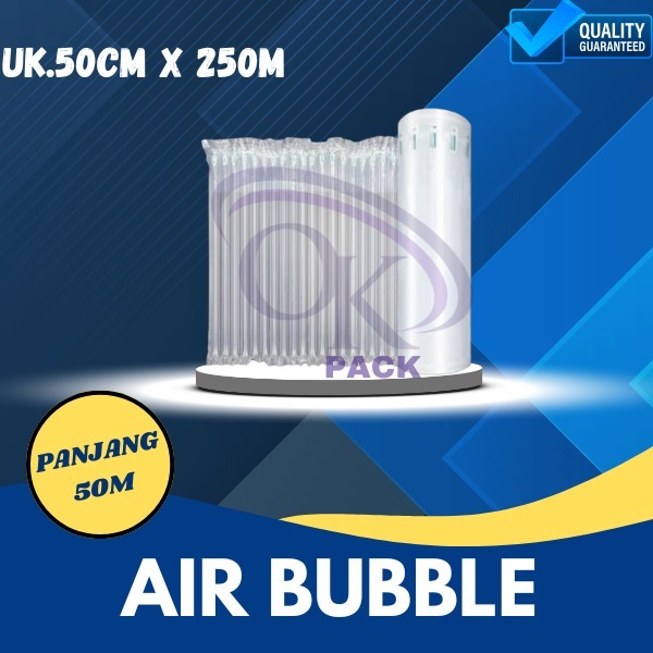 

INFLATABLE AIR BUBBLE 50CM X 250M Cushion Wrap Fo-Air / Bubble Wrap Angin Tebal Roll / Poly Air Bubble