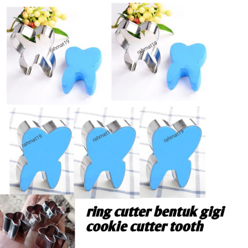 cookie cutter tooth/ ring cutter bentuk gigi / cetakan kue nastar keju bentuk lucu gigi ukuran 3cm
