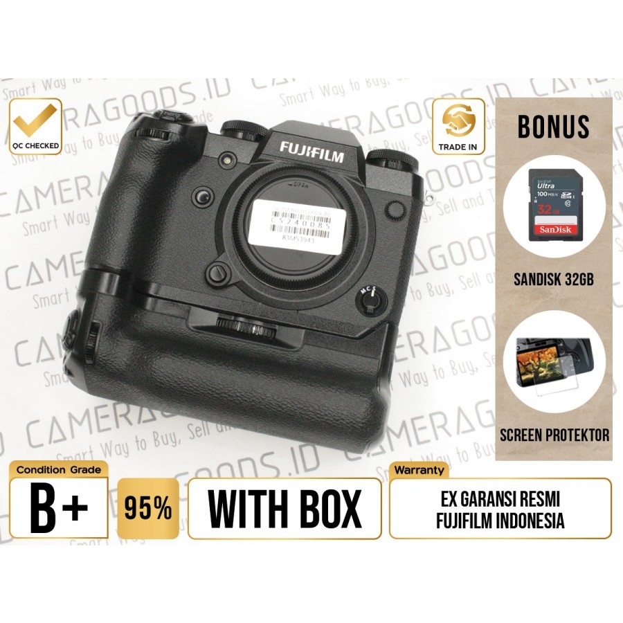 Fujifilm X-H1 XH1 X H1 + Grip APSC Camera Mirrorless Used Second Mulus - Grade B+ - CS240085