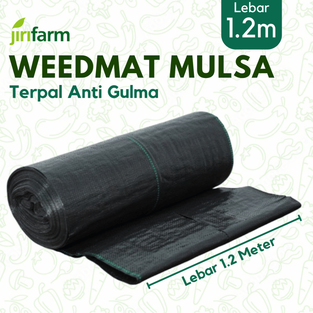JIRIFARM - Mulsa Weedmat Control Lebar 1.2 Meter Terpal Green House Meteran Woven Fabric Anti UV