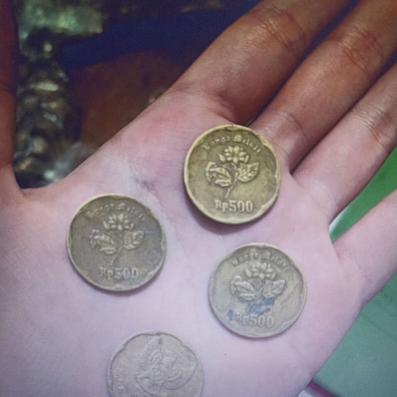 Koin Rp 500 Melati Tahun 1992