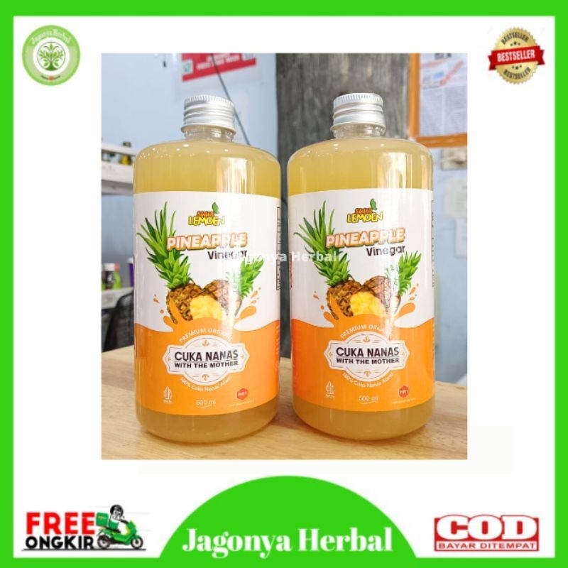 

CUKA NENAS 500 ML ORIGINAL WITH MOTHER SUUR LEMOEN - CUKA NENAS ORGANIK MURNI TANPA CAMPURAN