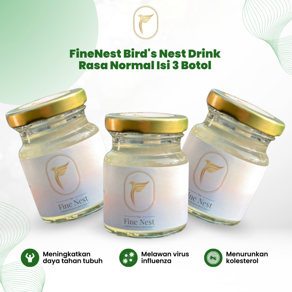 

Minuman Sarang Burung Walet Asli Rasa Normal Isi 3 Botol Birds Nest Drink 70ml Untuk Imunitas