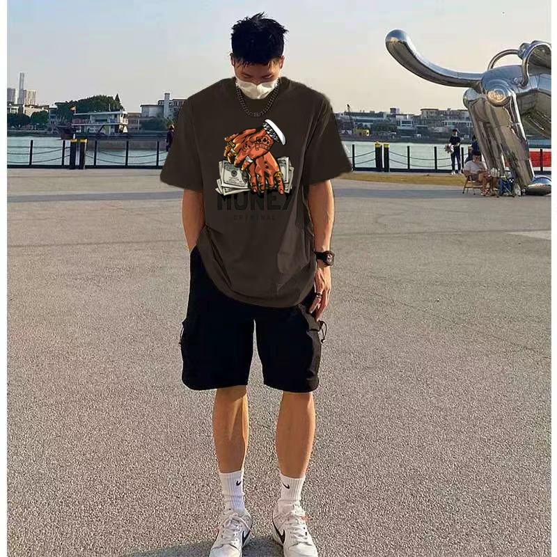 Baju Kaos Oversize Couple|Kaos Cotton Combed 30s|Kaos Cowok Distro Original 100%|Hip-hop Amerika mem
