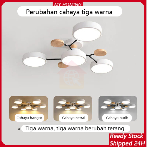 LED Lampu Plafon 3 Warna Lampu Gantung Sederhana Lampu Gantung Sederhana Lampu Gantung LED Lampu