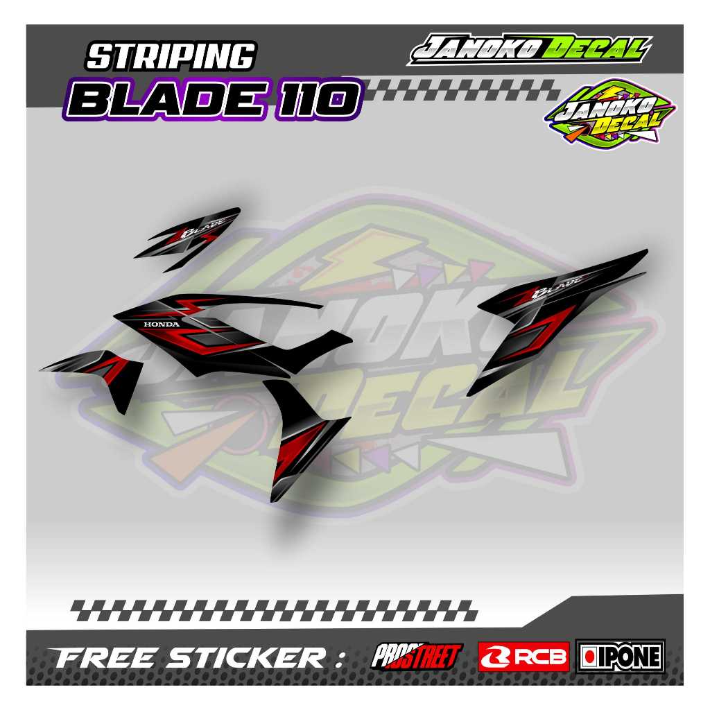 STRIPING VARIASI HONDA BLADE 110/ STICKER LIST VARIASI HONDA BLADE 110
