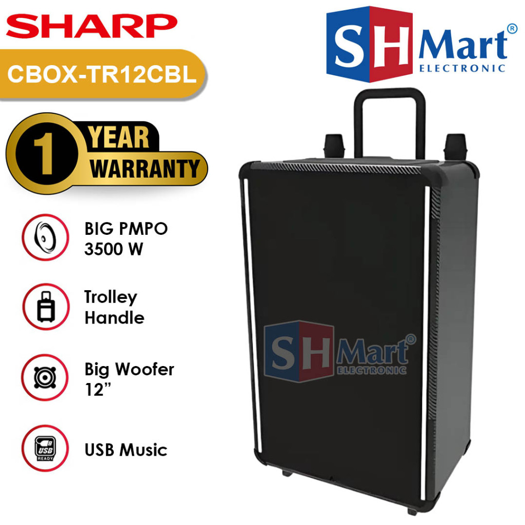 SPEAKER AKTIF SHARP CBOX-TRB12CBL SPEAKER TROLLEY GARANSI RESMI