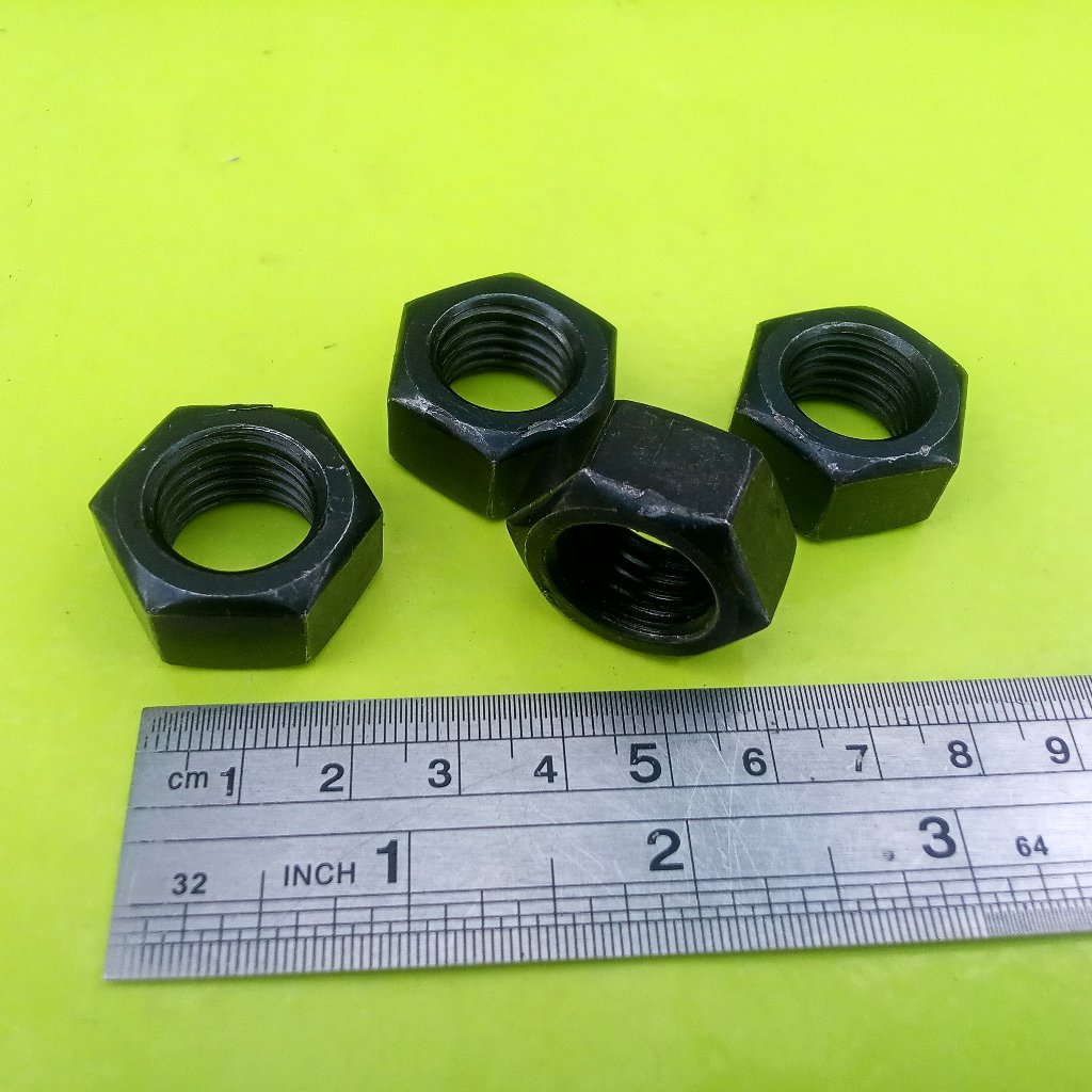 MUR BAJA M18 HITAM / MUR BAUT KUNCI 27 / MUR M18 BAJA / MUR BAJA HTB GRADE 8.8 M18 / NUT M18 BAUT 27