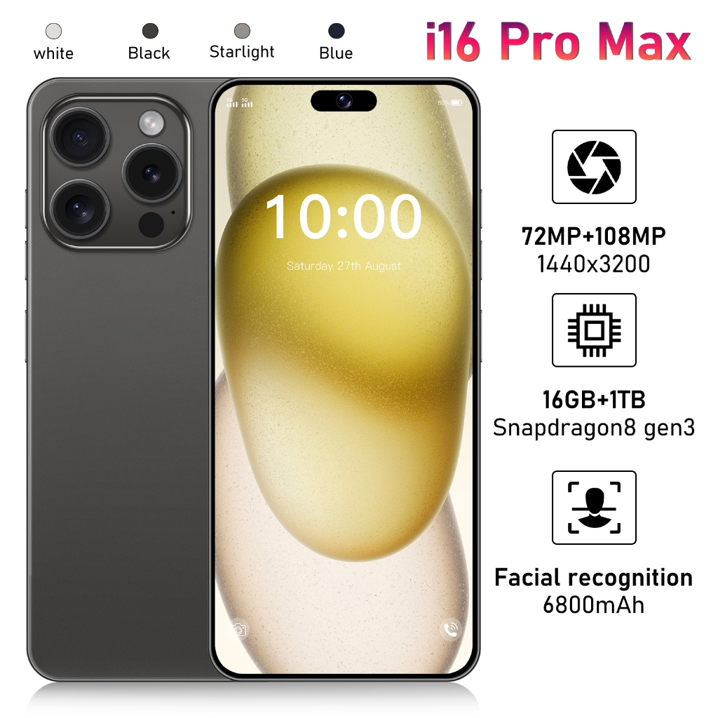 [ 2024 NEW HP ]Produk Baru HP I16 Pro Max HP Murah 5G baru asli original ponsel pintar termurah [128