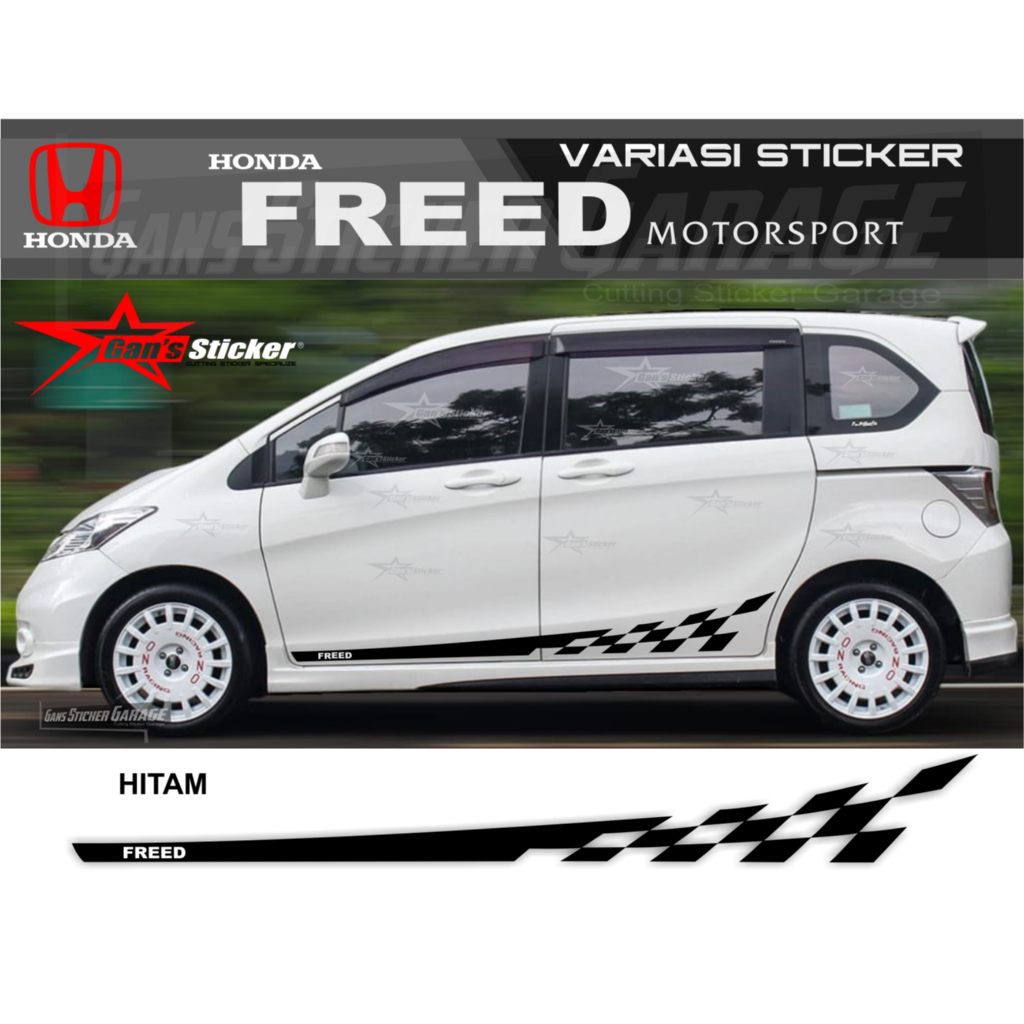 Terbaru Sticker pintu honda freed sticker Racing Honda freed aksesoris Honda freed