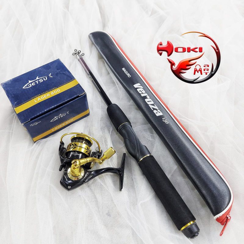 Joran set udang maguro veroza + reel getsu