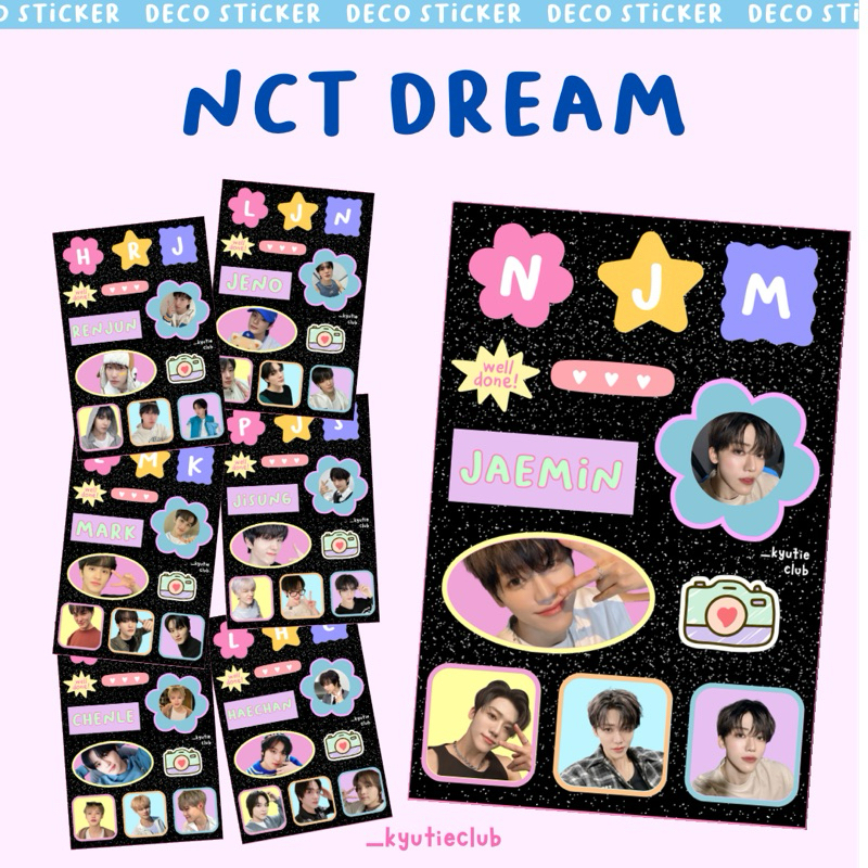 [UNCUTTING] NCT DREAM STICKER DECO MARK JENO JAEMIN RENJUN HAECHAN CHENLE JISUNG
