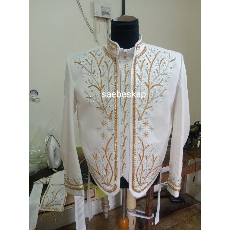 beskap pengantin jawa/beskap putih/beskap akad