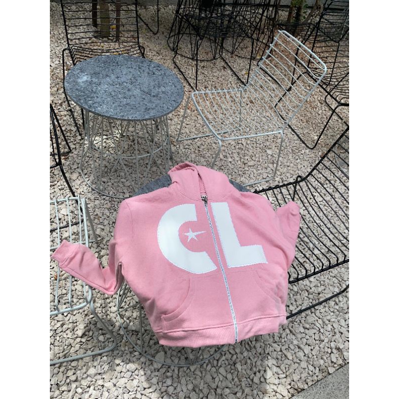 hoodie zipper cdl pink