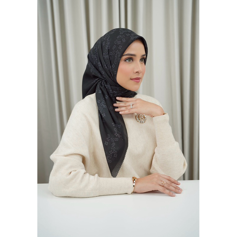 Buttonscarves Monogram Scramble Voile Square