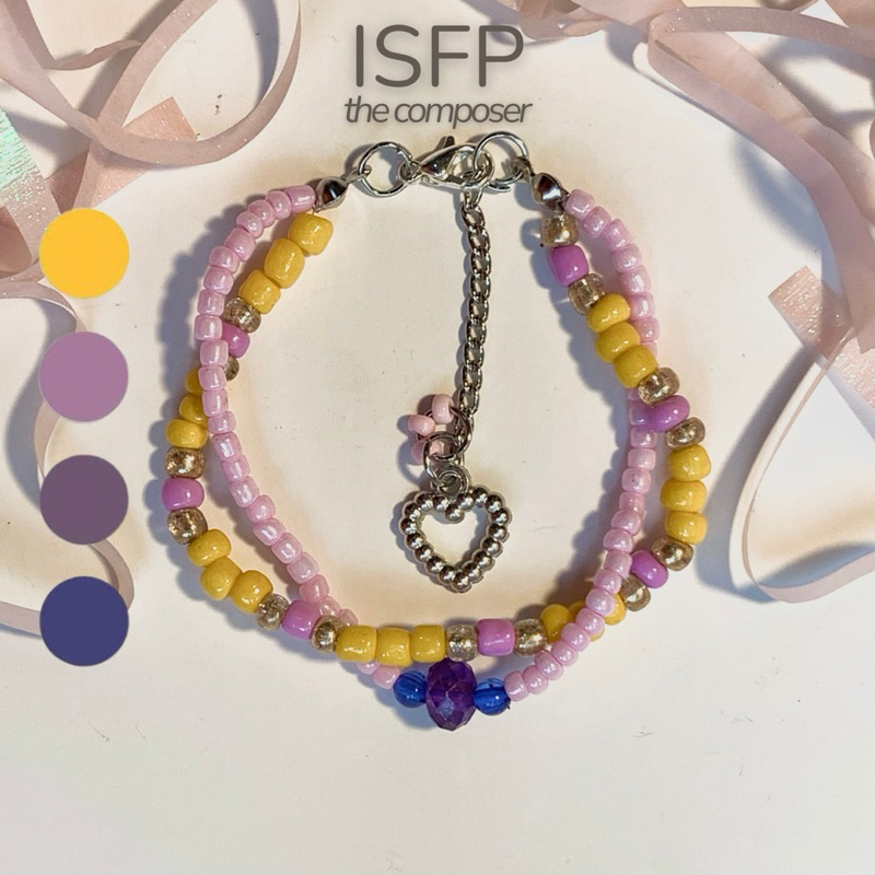 {l.vincta} MBTI THEME BRACELET PART 1 Beaded Bracelet Double Bracelet Gelang MBTI ISFP INFP ESFJ ENF
