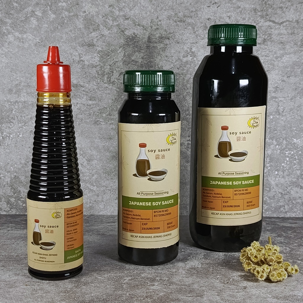 

Shoyu Import Jepang HALAL Yamasa Kecap Asin Jepang kemasan Repack ukuran 150 gr, 300gr & 600gr