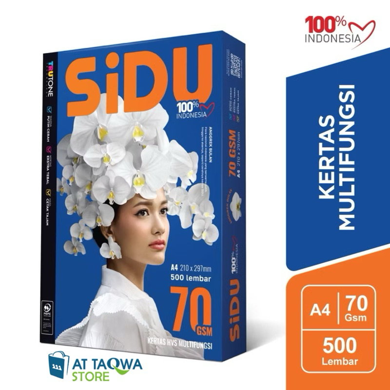 

[1 RIM] Kertas HVS A4 70 gsm SIDU / Sinar Dunia Fotokopi