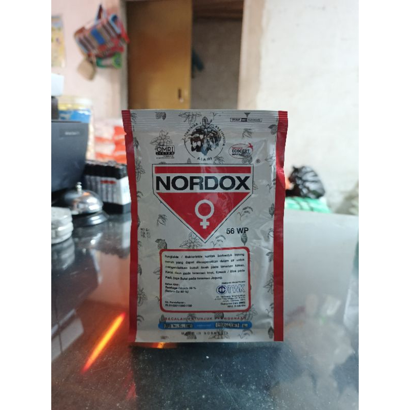 Nordox 56 WP Fungisida / bakterisida untuk busuk buah kakao, karat daun kopi, kresek/bias padi dan b