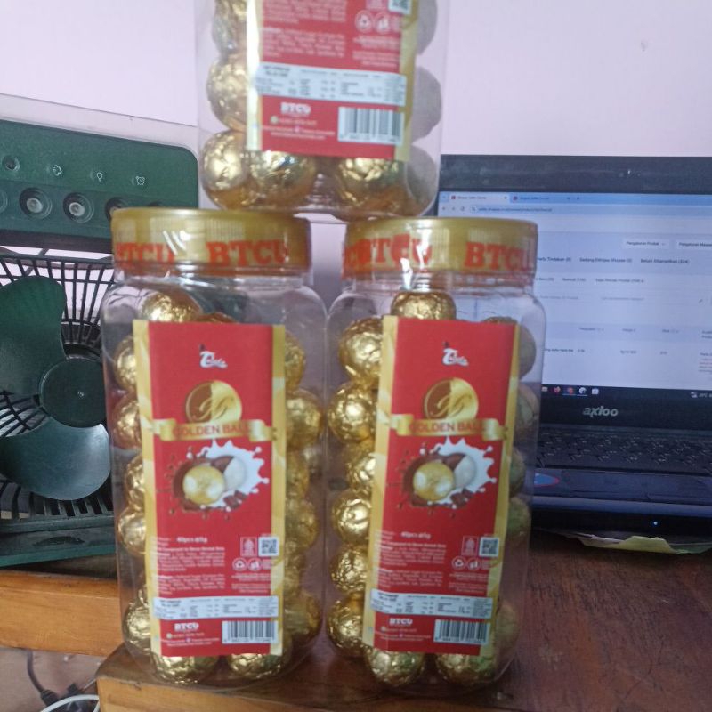 

tobelo golden toples ball bola coklat isi 40 butir