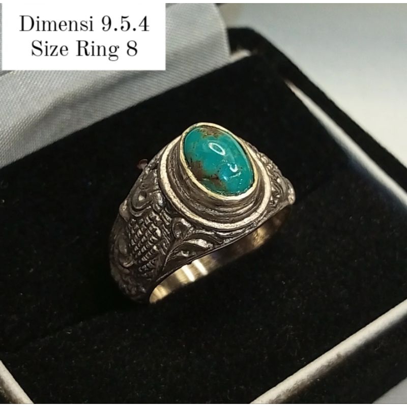 Cincin Pirus Persia Biru Minion Lawasan