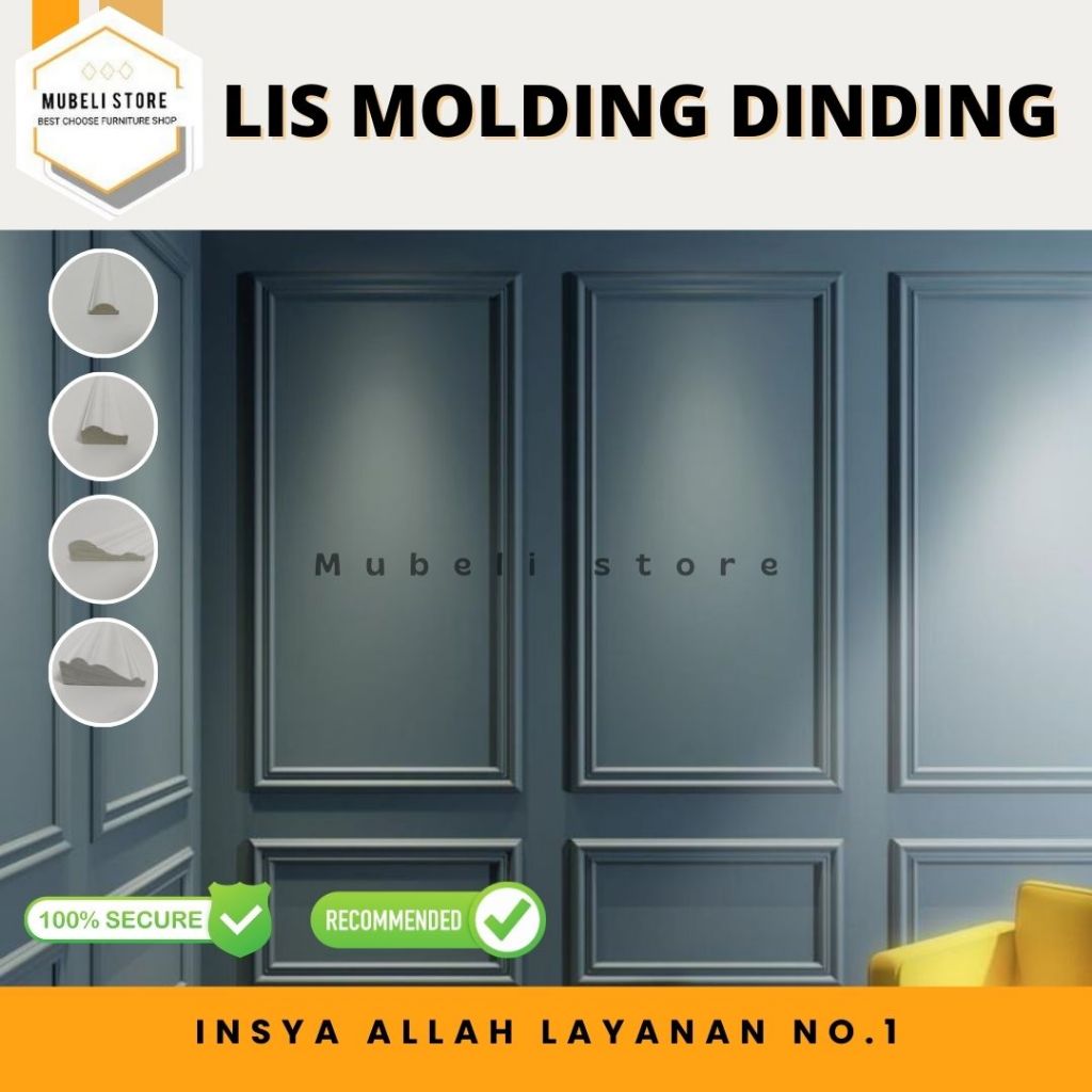 Mubeli Store - Lis Wall moulding molding premium gipsum zehn dinding siap pakai pvc foam wall panel 