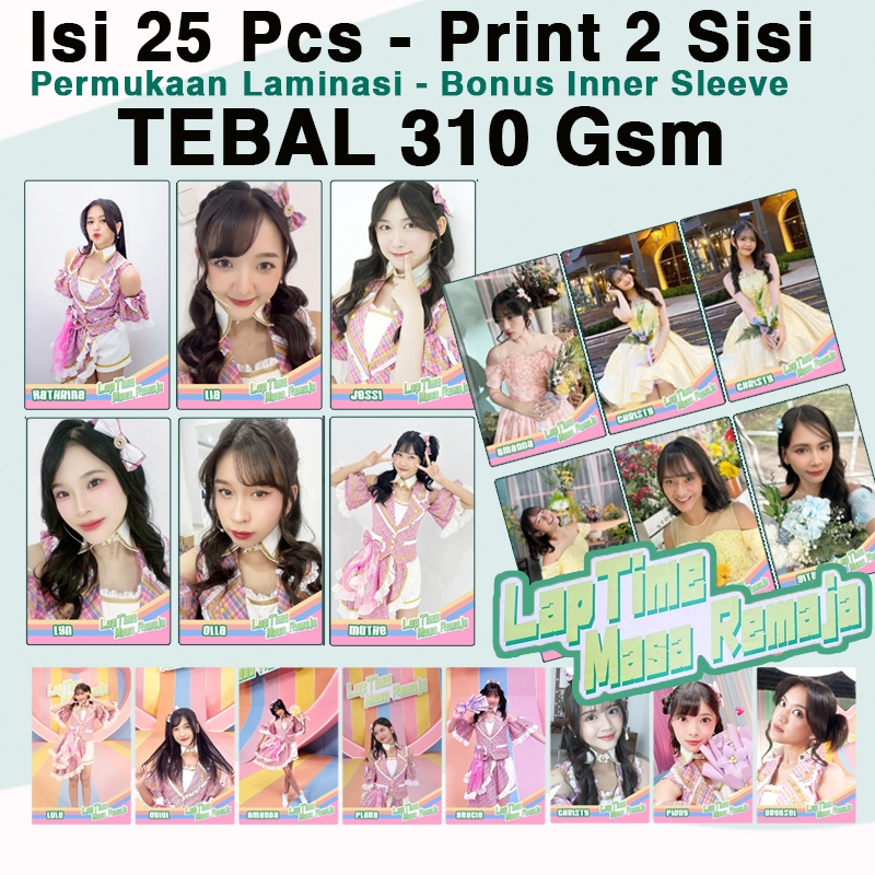 Laptime Masa Remaja 25 Pcs Photocard JKT48 Cetak 2 Sisi
