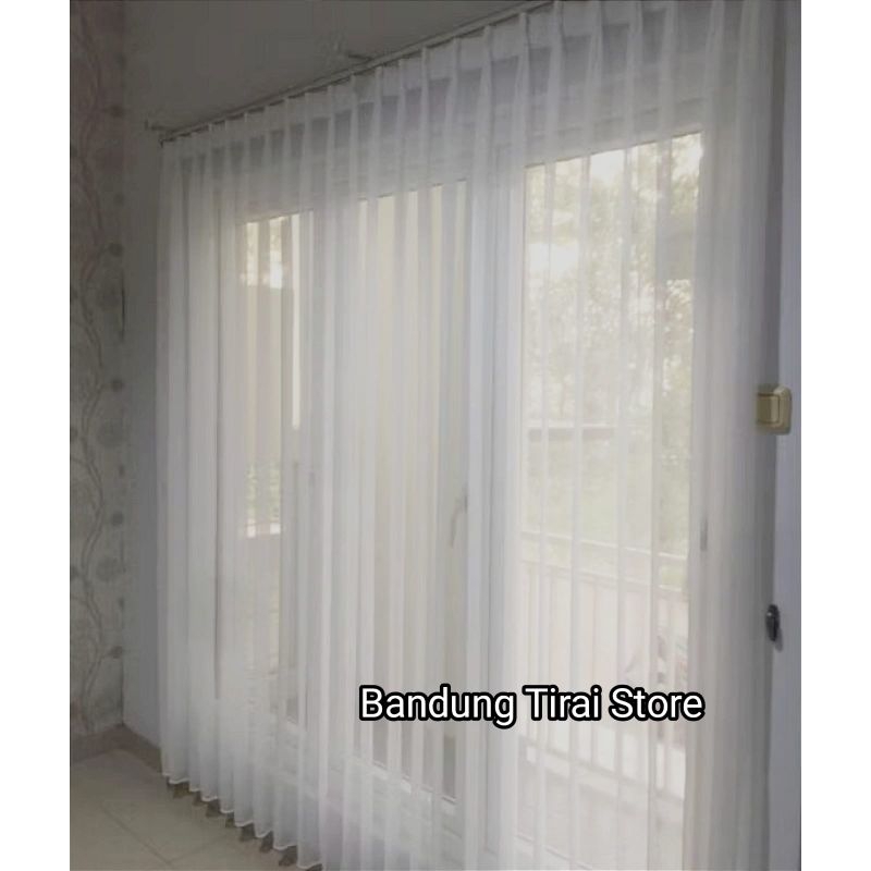 Vitrase Gorden Putih Lapisan Hordeng 200x200 Vitrase Putih polos dalaman gorden