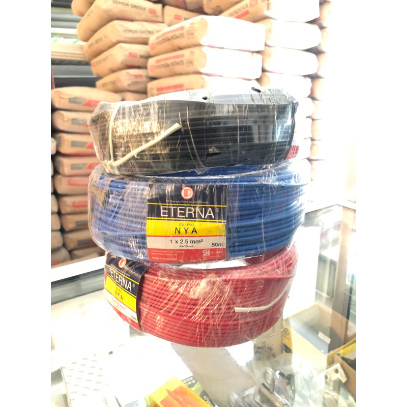 [Meteran] Kabel Listrik Eterna NYA 1 x 2,5 mm Engkel