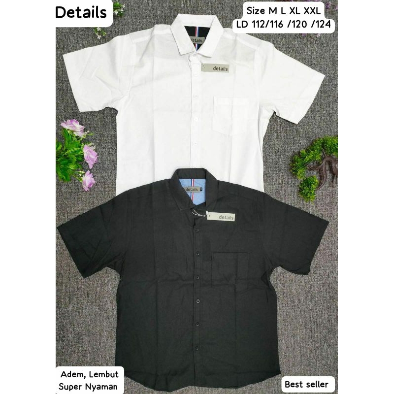 Kemeja Pria Pendek Dewasa  Original Brand Details