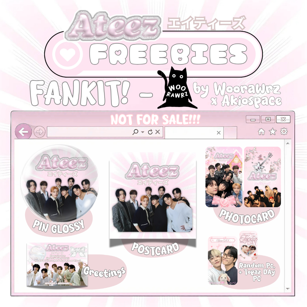 Ateez Fankit Freebies by Woorawrz